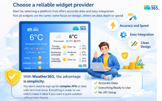 Remember to choose a reliable weather widget provider