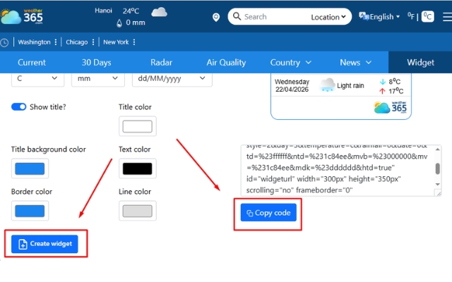  Carefully copy the embed code