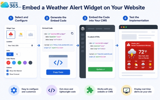 Add a weather alert widget to your site