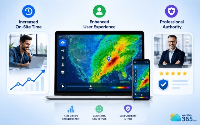 Advantages of adding a weather map widget
