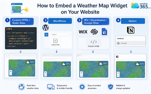 Easily adding a weather map widget