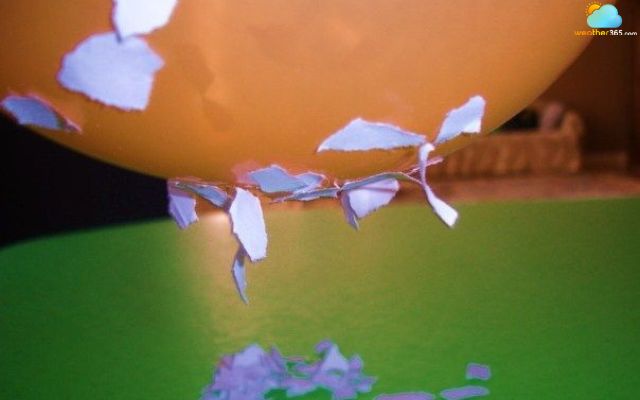 Paper jumps toward balloon because of induced charge attraction