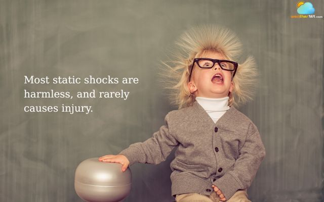 Most static shocks are harmless to people