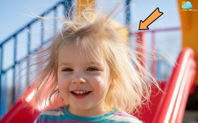 An imbalance of electrical charges builds up resulting in static electricity