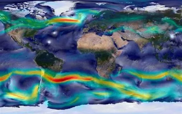 Jet stream can funnel strong winds toward the surface