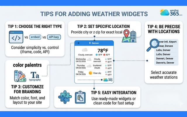 Practical tips when adding a weather widget