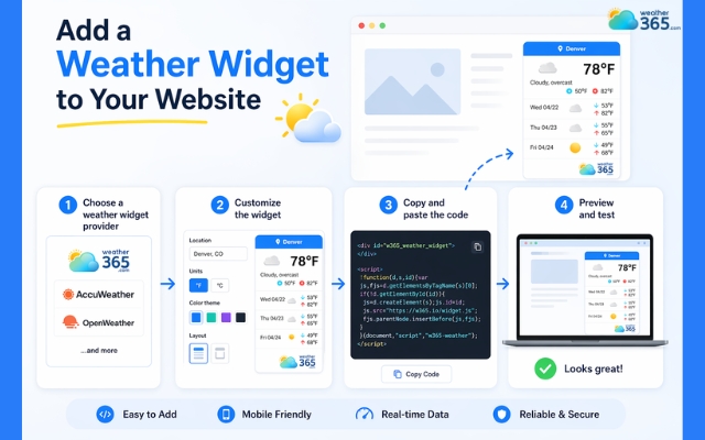  Simple steps to get a weather widget