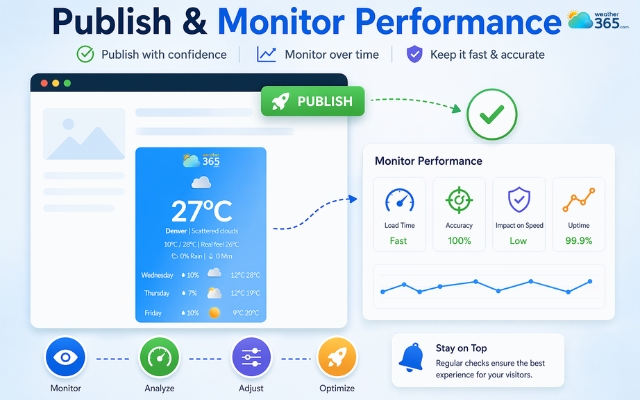 Publish the widget once you are happy with it