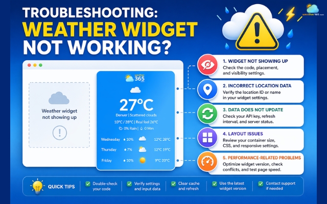 Common mistakes when adding a weather widget
