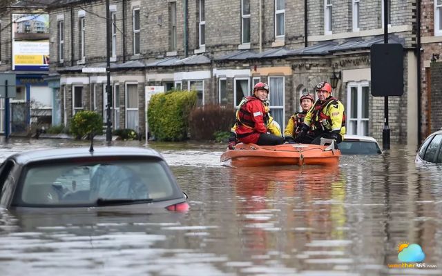 A flood can submerge an entire building