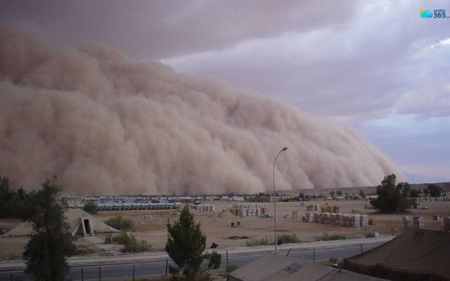  A dust storm in Middle East