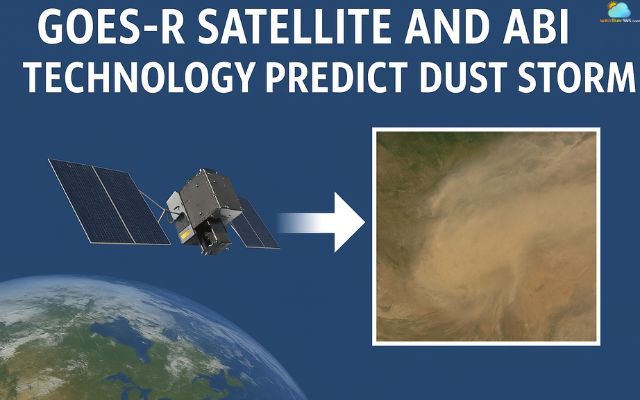 The GOES-R Satellite is used to predict the dust storm