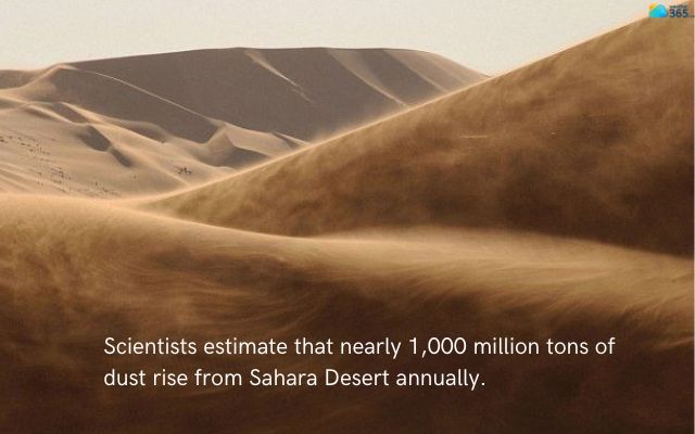 The Sahara Desert is home to a million tons of dust rising each year