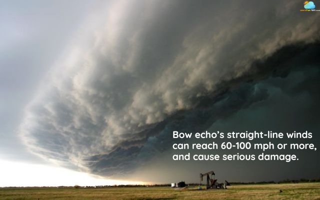 A bow echo swept through Great Bend on May 6, 2008