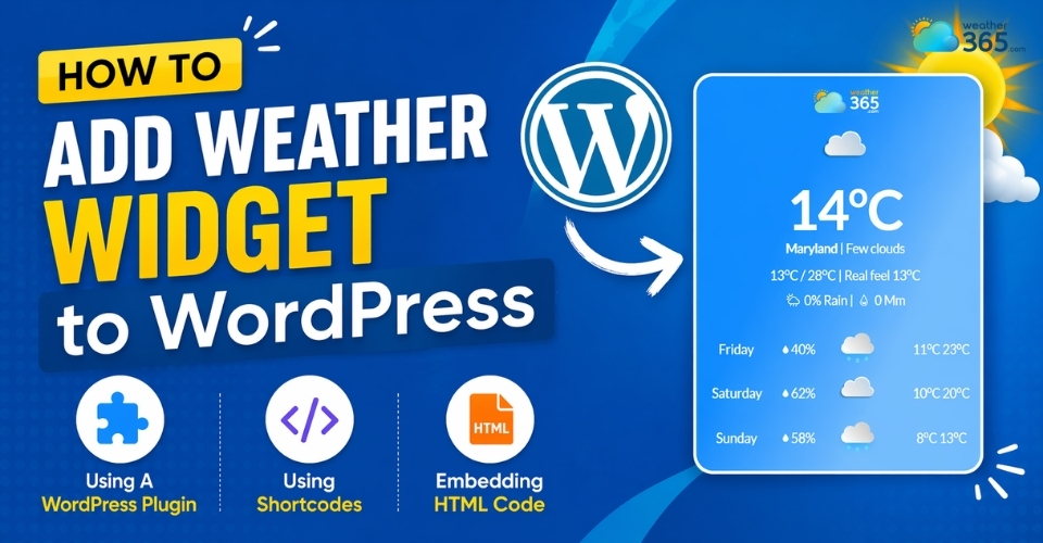 How to add weather widget to WordPress