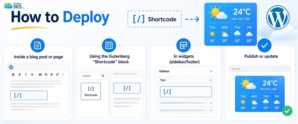 Place the shortcodes anywhere on your site
