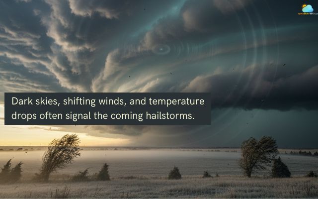  What are the signs of a hailstorm?