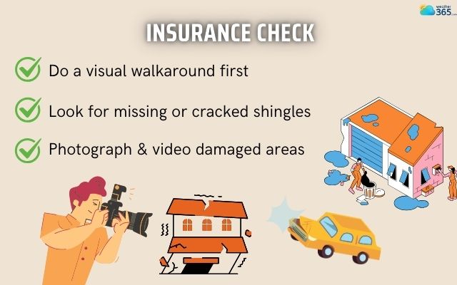  Check damaged items for insurance