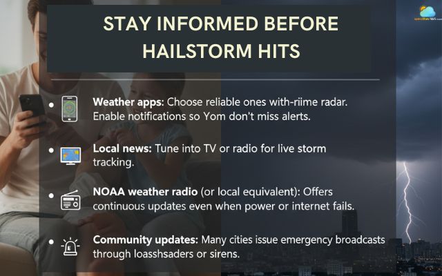 Stay informed about the upcoming hailstorm