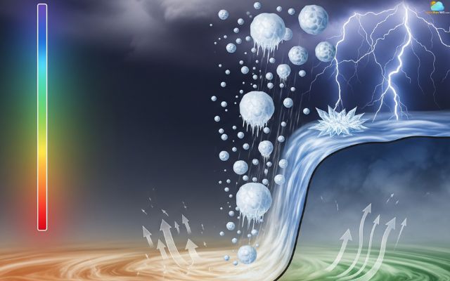 Hailstorm form and grow in strong temperature gradient