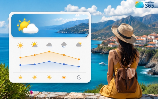 Weather graph widget is useful for travel blogs