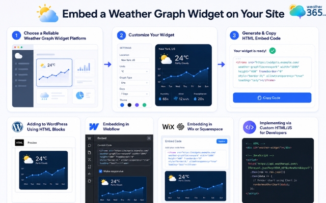 Easily embedding a weather graph widget