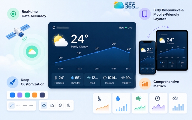 Important features of a weather graph widget