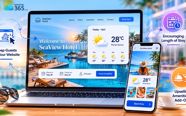 Hotel weather widget can directly influence booking decisions