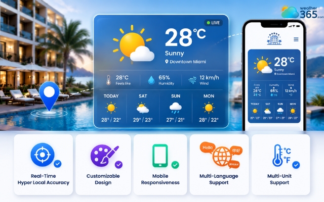  Features of a weather widget for hotels