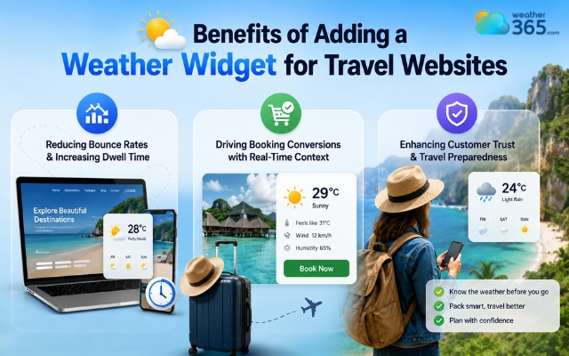 Huge advantages of a weather widget for a travel website