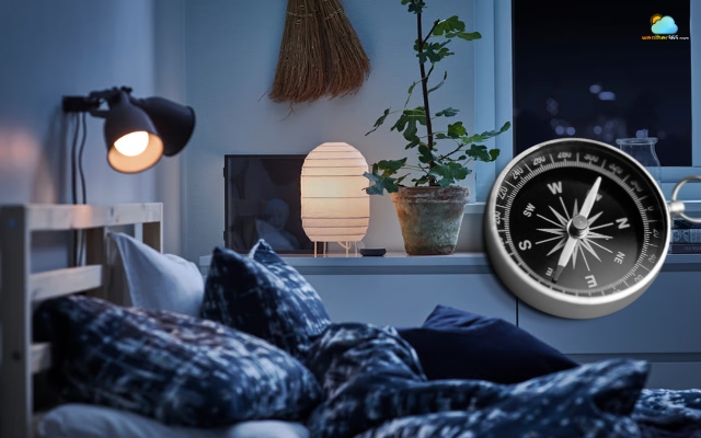 Rooms facing the north receive little direct sunlight during the day