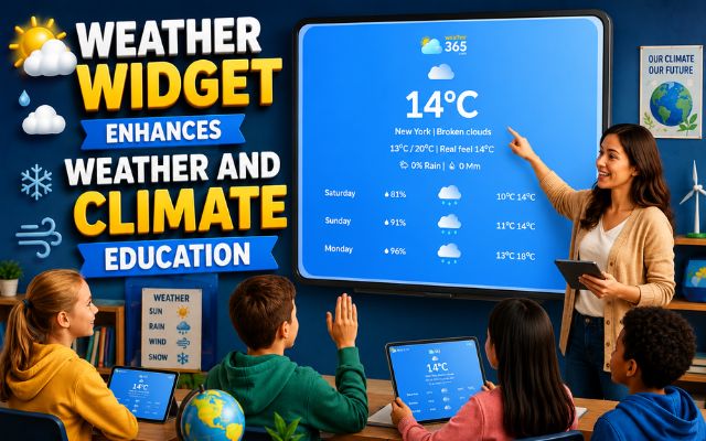 Weather widgets enhance weather and climate lessons