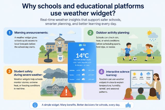Why should education sites use weather widget?
