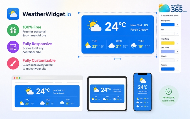 WeatherWidget.io offers unrestricted customization