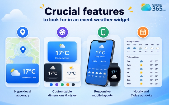  Features in a weather widget for event