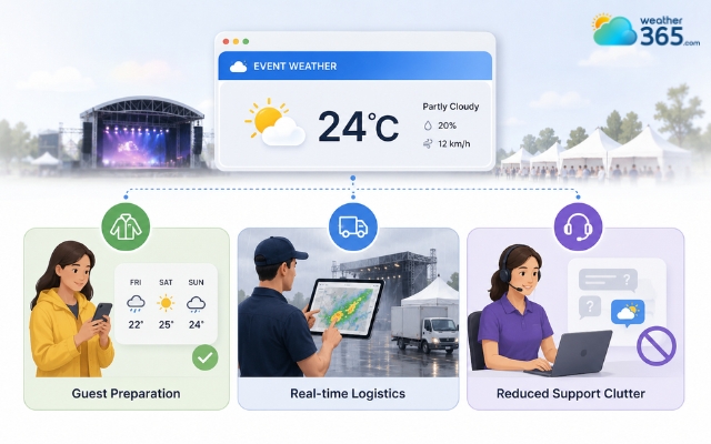 Advantages of adding a weather widget for event websites