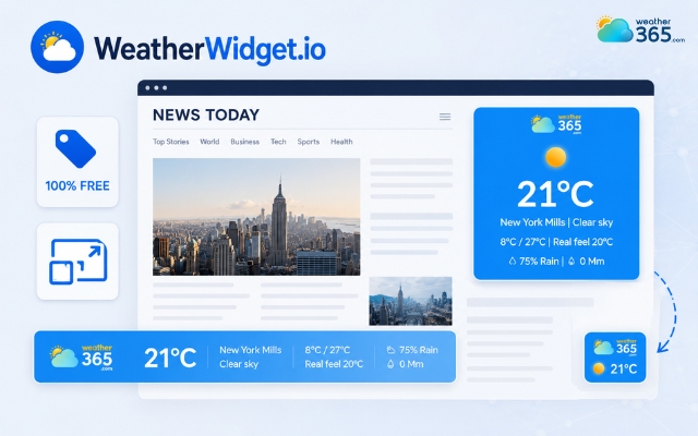 WeatherWidget.io is usually made for local blogs