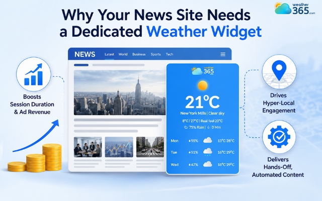 Reasons to add a weather widget to a news site