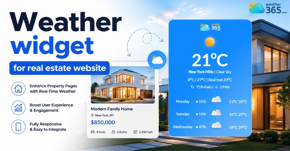 Weather widget for real estate website