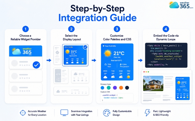 Easy steps to get a weather widget for real estate website