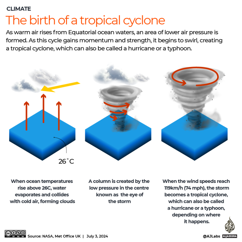 The development of a tropical cyclone