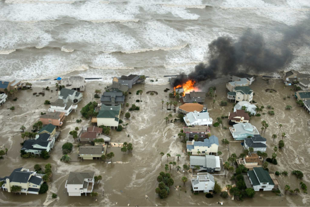 Devastating hurricane in Texas