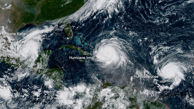 Hurricane season in the Atlantic Ocean