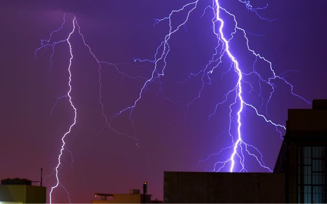  Direct hit from lightning