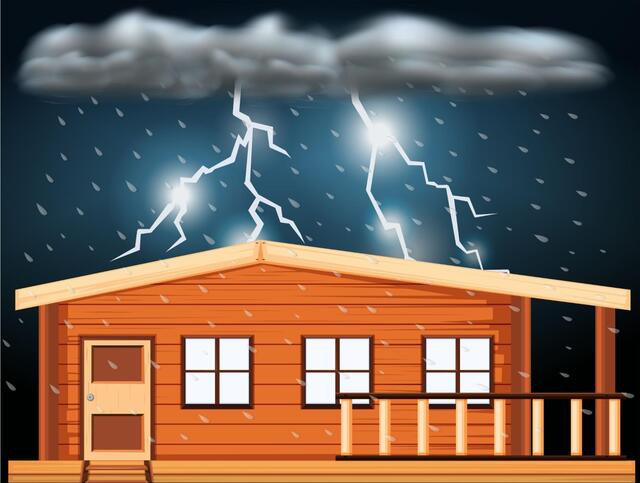  Find a sturdy building if you are outdoors during a thunderstorm