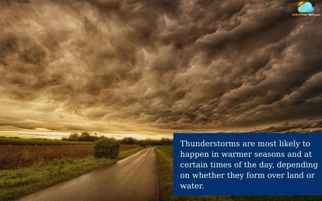  When Do Thunderstorms Usually Occur?
