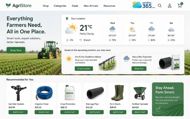 Weather data can improve online agricultural stores