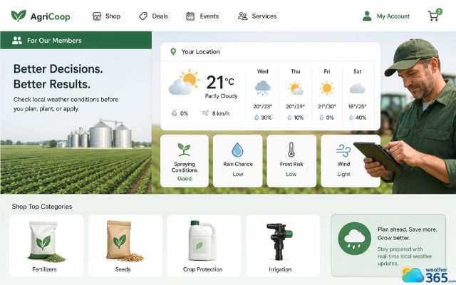A weather widget boosts interactive user experience