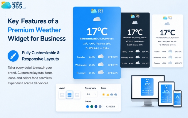 A weather widget for business should be customizable