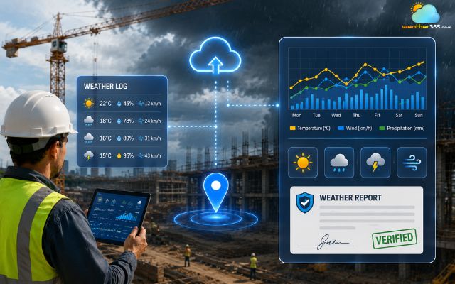 Weather widget for construction should have historical data